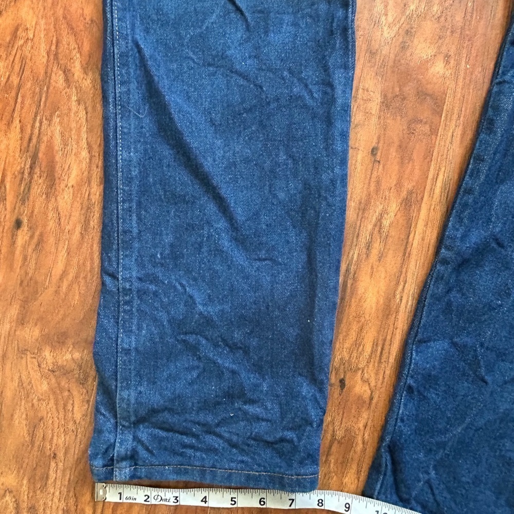 Wrangler Men’s Cowboy Cut Slim Fit Jeans Dark-washed with Pockets Workwear Men - Picture 7 of 11